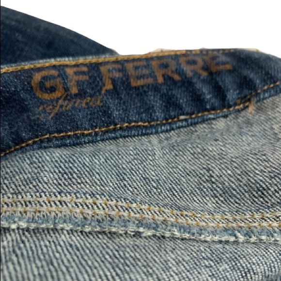 GF FERRE Refined Straight Leg Italian Blue Jeans Sz 26 - Picture 8 of 11